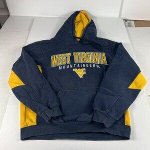 Colosseum West Virginia Mountaineers Sweatshirt Adult Large Blue Faded Hoodie